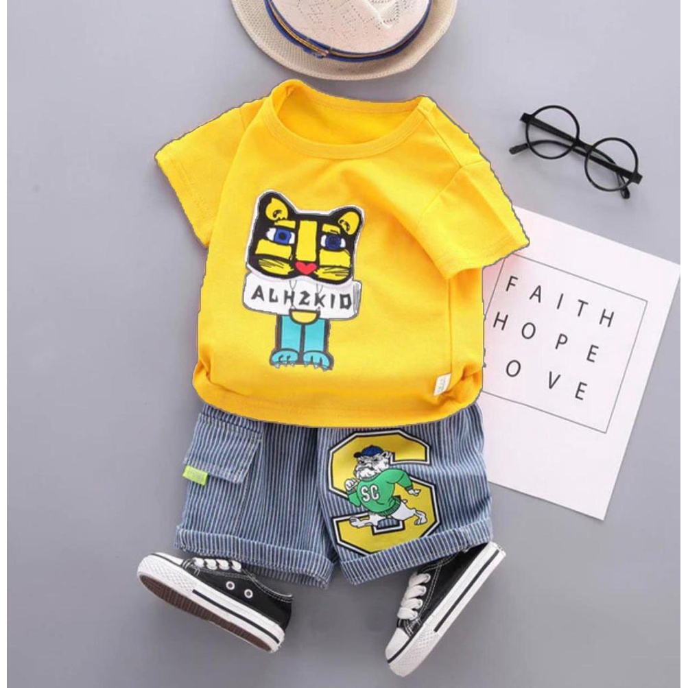PROMO | PAKAIAN ANAK LAKI LAKI PEREMPUAN KEKINIAN SETELAN SATU SET BAJU ANAK FASHION BAJU ANAK LAKI 