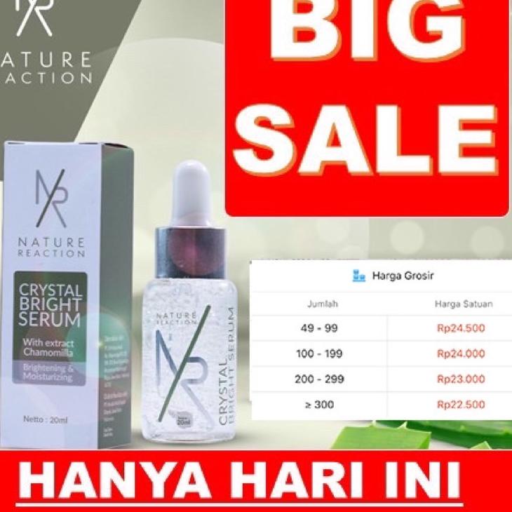 ㊒ NR Serum Wajah Glowing Nature Reaction Crystal Bright HALAL MUI & BPOM 100% DIJAMIN ORIGINAL ⇲