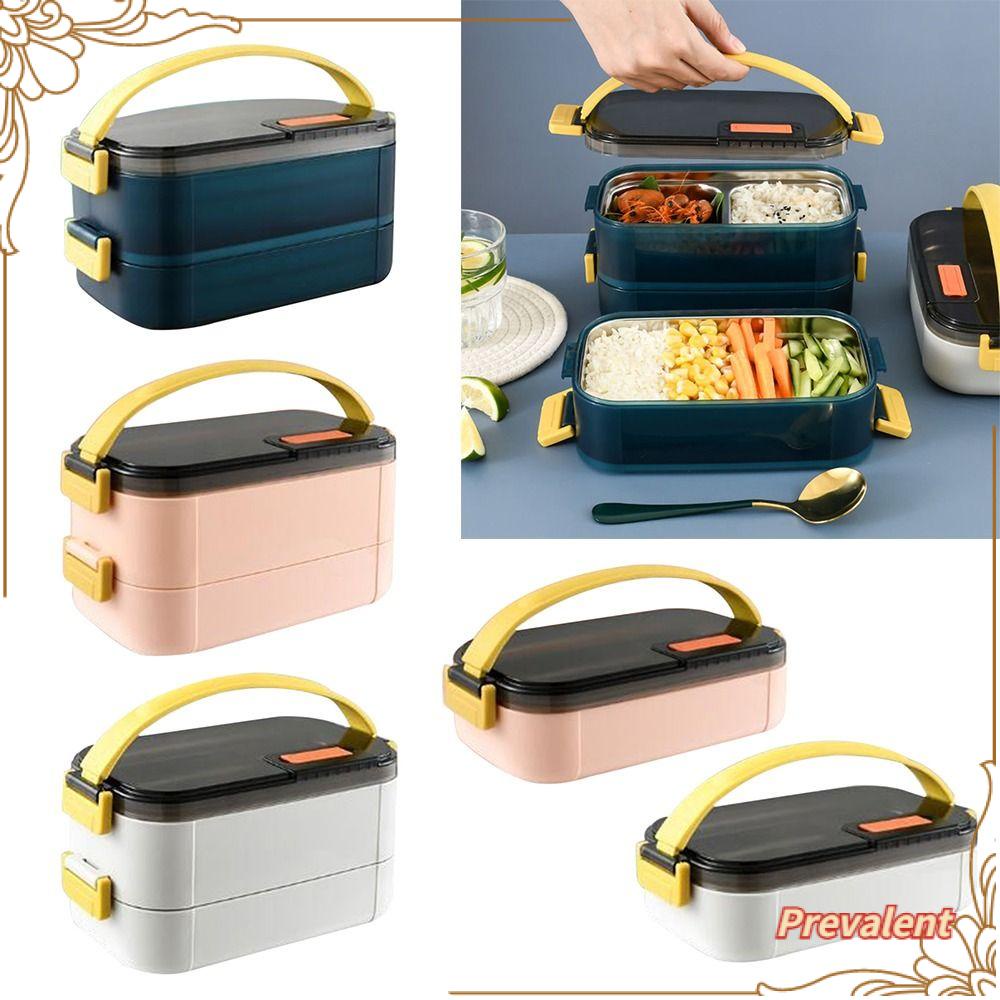 Preva Lunch Box Stainless Steel Siswa Pekerja Kantor Wadah Makan Anti Bocor