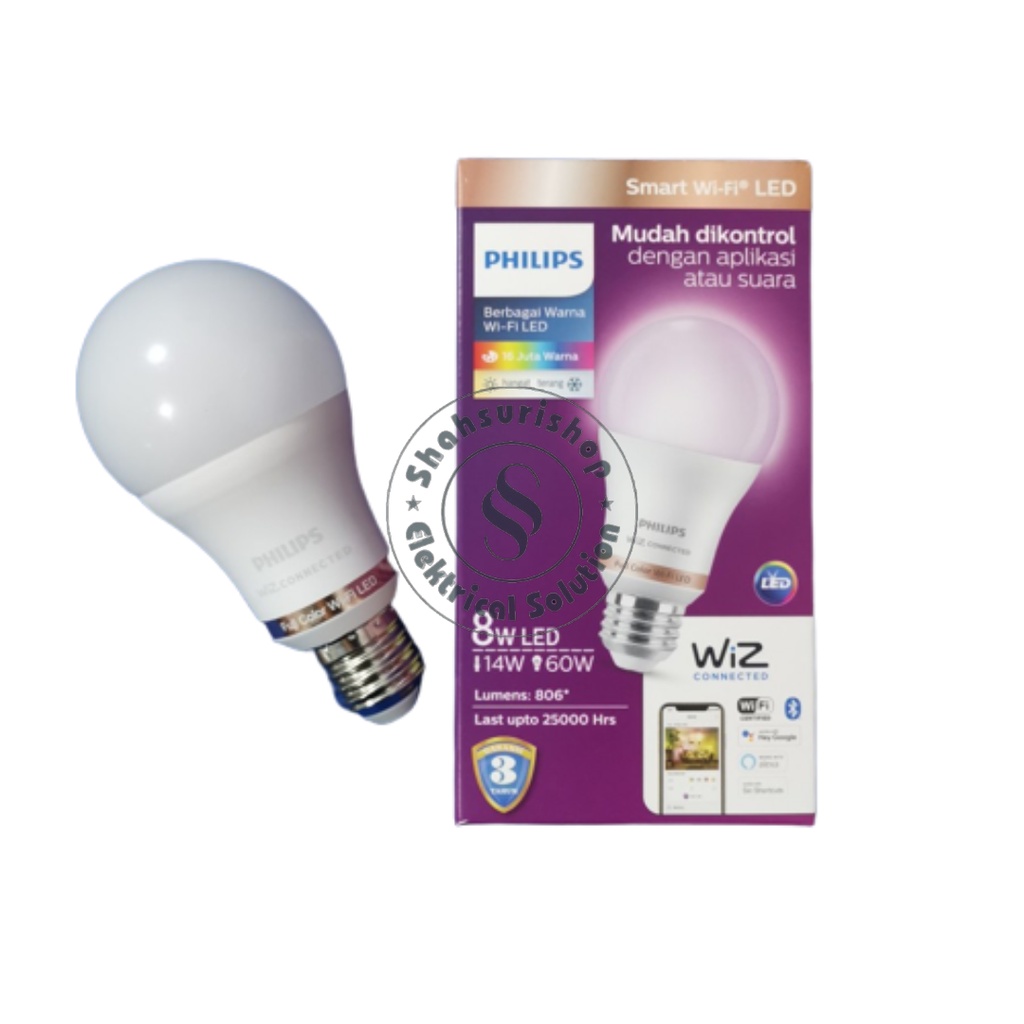 PHILIPS SMART WI FI LED 8W 8 W WATT COLOR WIFI TUNABLE WARNA