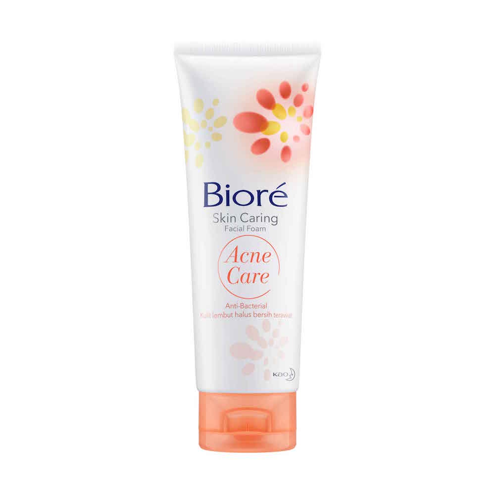 Biore Skin Caring Sabun Cuci Muka Untuk Kulit Berjerawat Acne Care Anti Bakteri 100 gr x 2