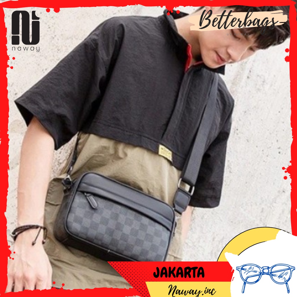 Tas Selempang Kulit Pria  Crossbody Sling Bag TS-178