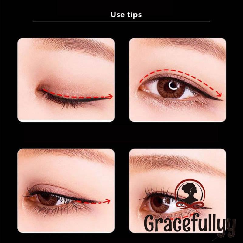 1Eyeliner Pensil Alis Korea Cair Warna Hitam Anti Air Make Up Waterproof Pen Big Eye Hitam Tahan Lama-GY-2