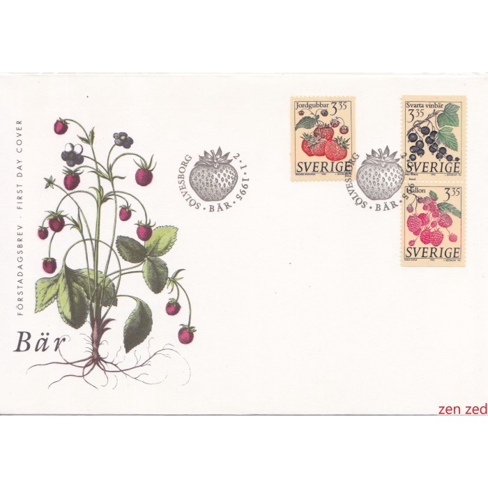 

A473 Prangko Swedia FDC 1995 Fruits - Berries 1 Pcs