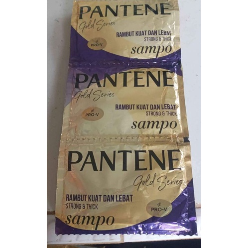 (TERMURAH) Shampo Pantene Gold Hijau Hitam Sachet 24pc - Sampo Pentin Anti Lepek Rambut Kuat & Lebat