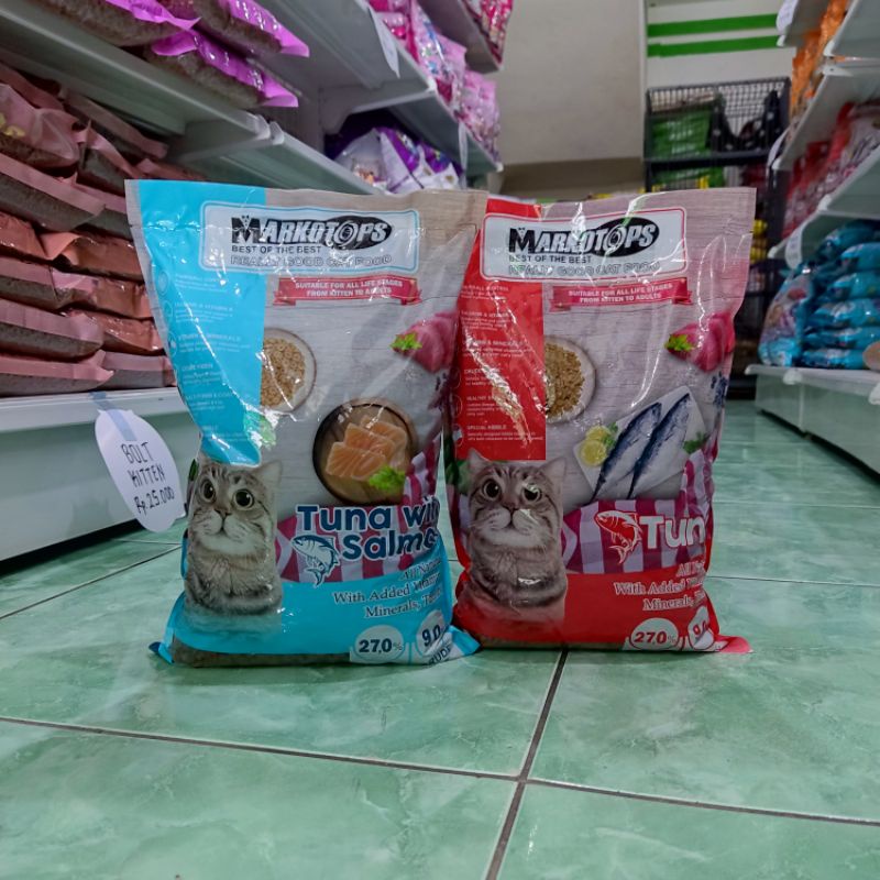 (Paket 10kg) Grab / Gojek Markotops Adult &amp; kitten rasa Tuna &amp; Tuna with Salmon