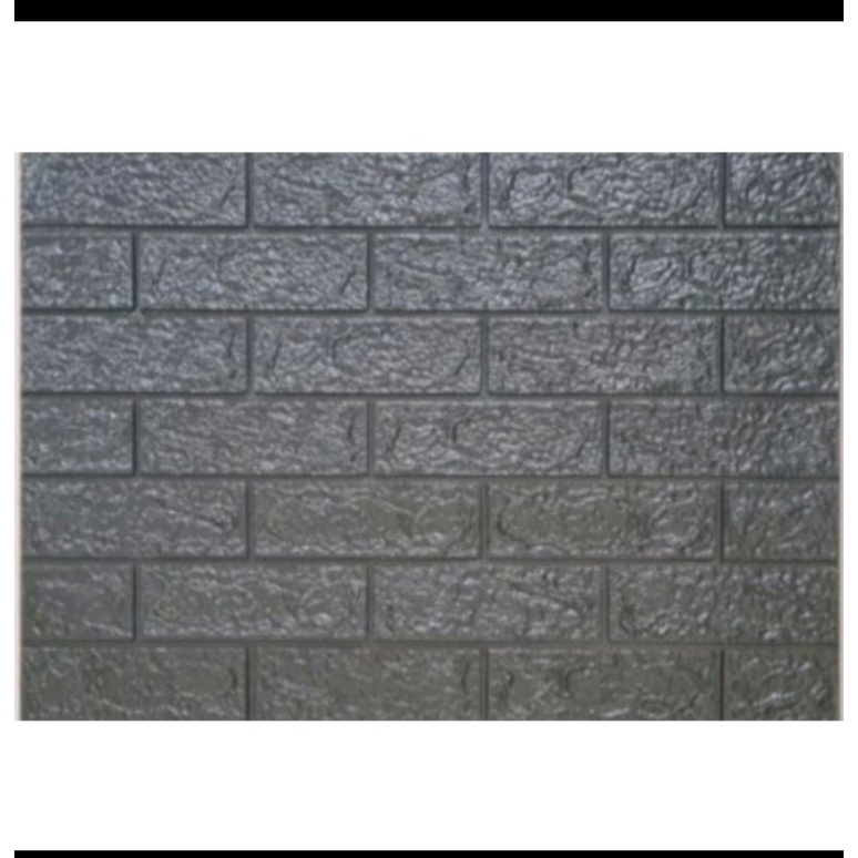 Wallpaper Bata Foam 3D Hitam