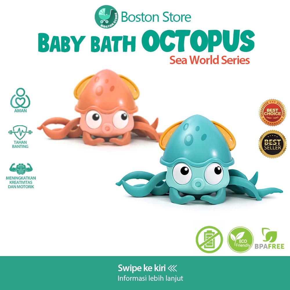 Bostonstore Mainan mandi anak toys octopus plastik tanpa baterai bisa berenang / Mainan Octopus / Mainan Octopus Berjalan / Mainan Gurita / Mainan Gurita Berjalan / Mainan Gurita Octopus / Mainan Gurita Jalan / Mainan Gurita Air / Mainan Gurita Bergerak