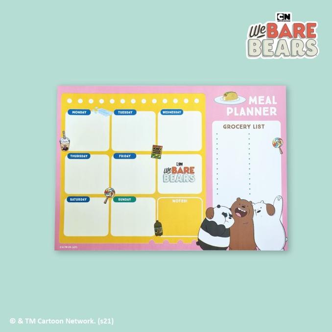 

WE BARE BEARS MEAL PLANNER NOTEPAD