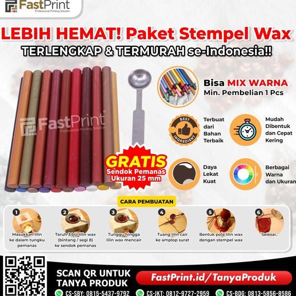 

Terlaris Paket Murah Wax Candle Spoon Stempel Lilin Seal Wax Batang Plus Sendok 29 MM 29MM Termurah