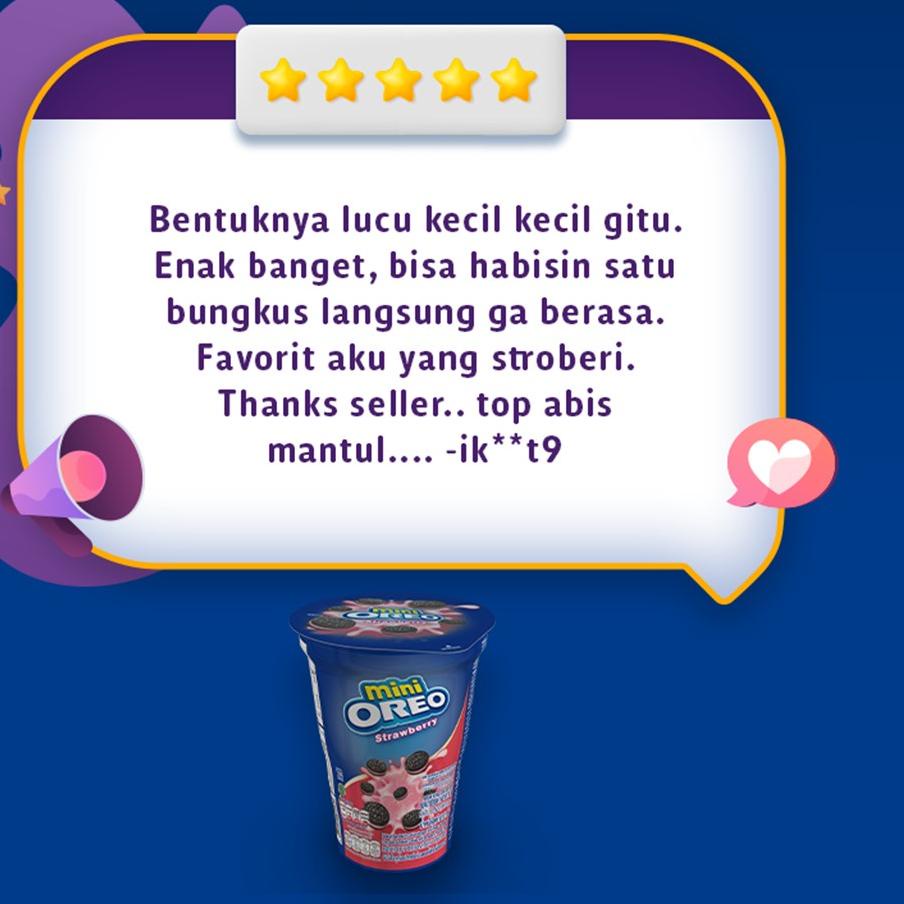 

ㅾ Mini Oreo Biskuit Strawberry Cup 61.3g Untuk Traveling ㅖ