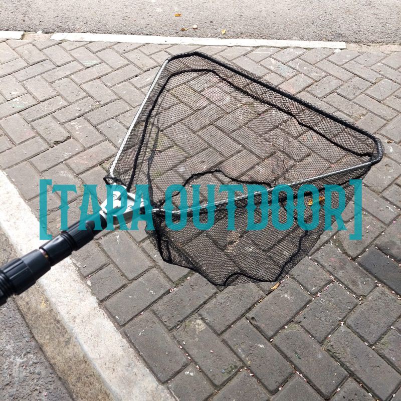 Serokan Jaring Ikan Lipat Teleskopik Portable Mancing Besar