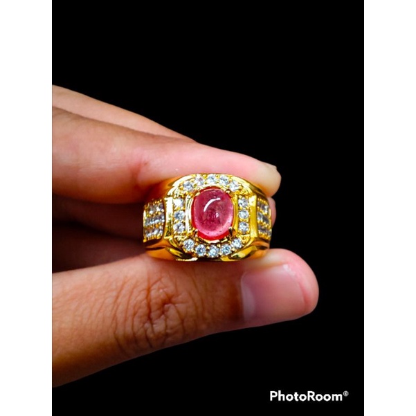 Cincin batu akik Ruby srilangka ring perak asli batu ruby natural bukan merah siam