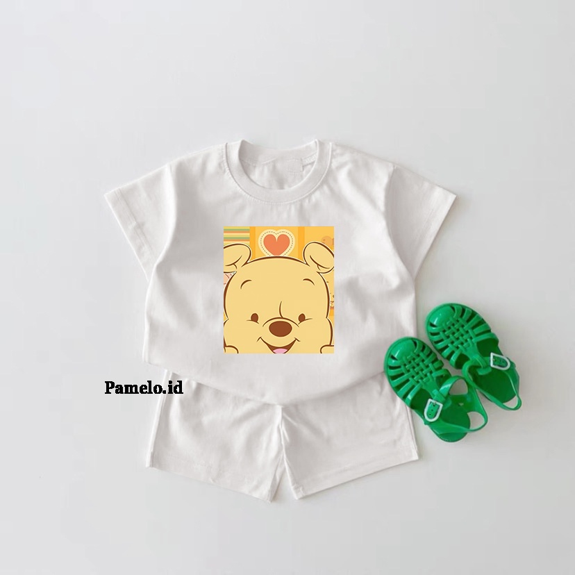 Pamelo.id Set Anak Viral / P00h Love / Fashion Anak / Stelan baju anak / Korea Style / Set Balita