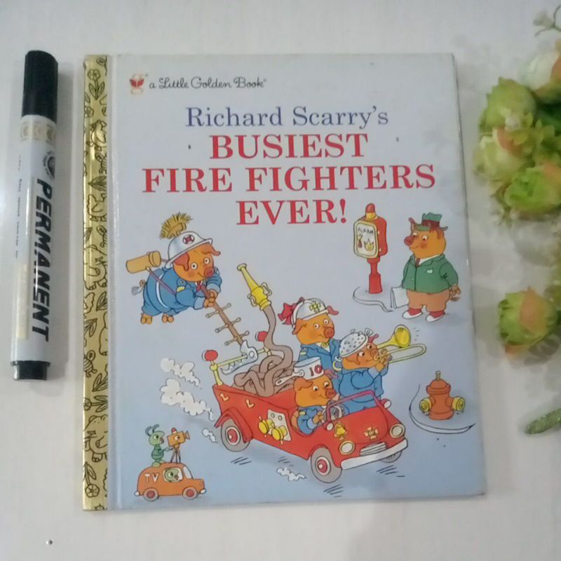 Buku cerita Richard Scarrys Busiest fore fighters ever a little golden book prelove