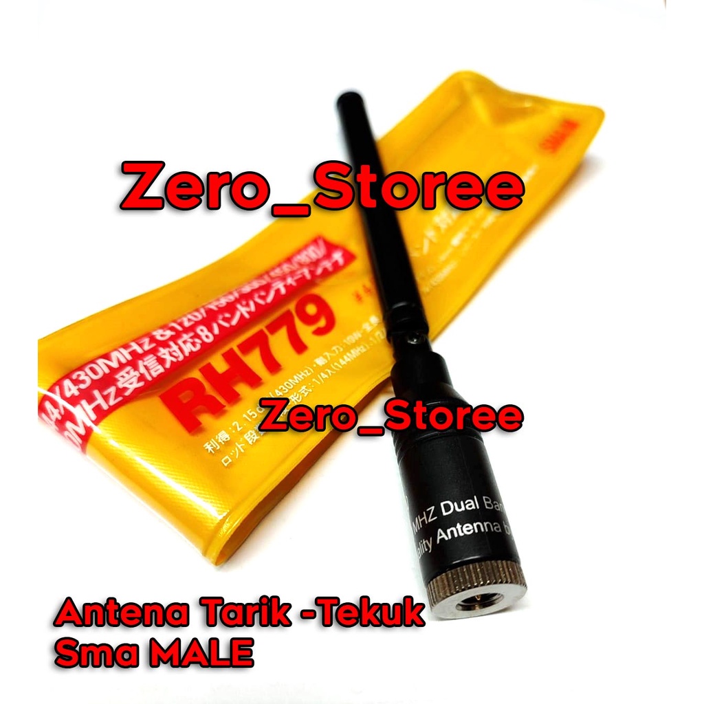 RH779 RH-779 Diamond Antena Tarik VHF UHF DUAL BAND DualBand 2 Band HT antena TEKUK SMA Laki Sma male Yaesu Lupax Frequensi frekuensi Antenna