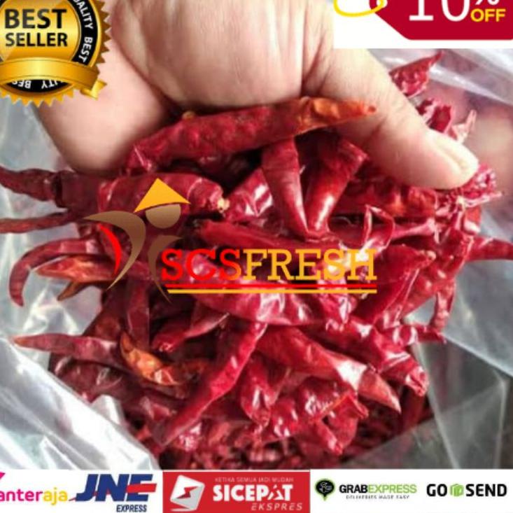 

[PRODUK M8JWP] Cabe Kering Teja | Cabe Rawit Kering Teja Kualitas SUPER (1 KG) G80