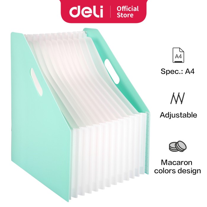 

✨NEW✨ - Deli Standing File A4 100% bahan impor EB41102 - Hijau