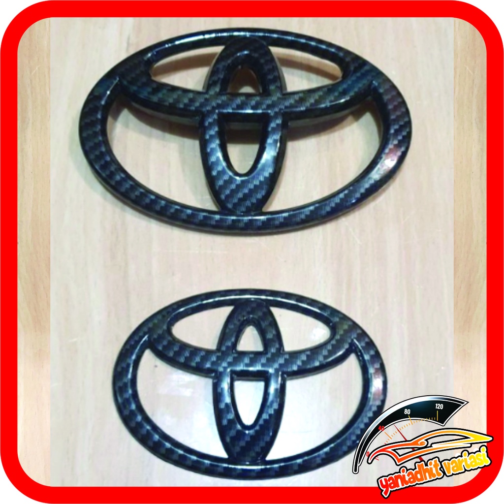 Jual Emblem Logo Lambang Depan Belakang Toyota Raize Carbon Shopee