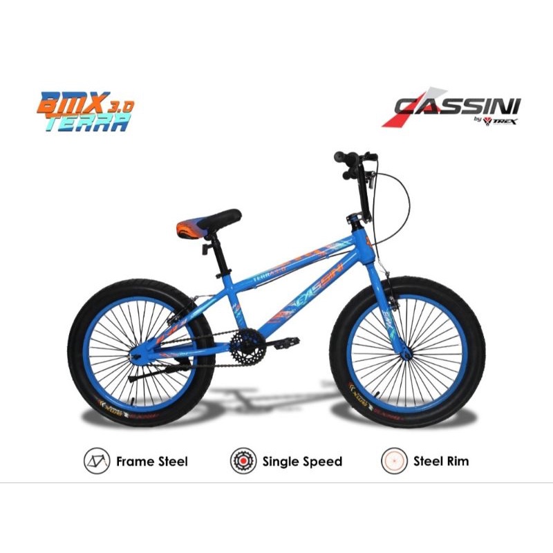 PREMIUM SEPEDA BMX TERRA 3.0 BAN JUMBO CASSINI BY TREX FRAME TEBAL