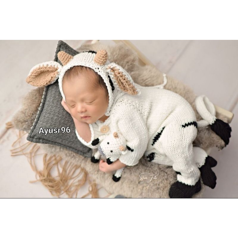 Jumper Natal Bayi Newborn Properti Foto Baby Props untuk Fotografi Newborn