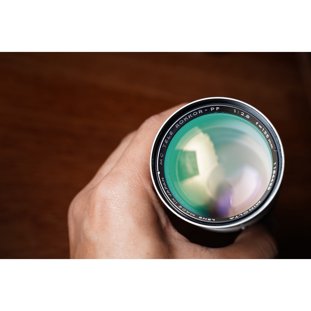 Lensa Minolta 135mm 2.8 MC Tele Rokkor PF MD Vintage Lens