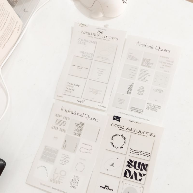 

[HALOPOLAROID] Sticker Aesthetic 9 pcs sticker scrapbook sticker motivation sticker journaling