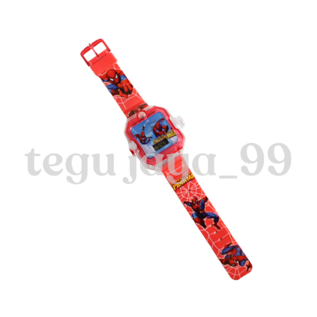 JAM TANGAN FASHION ANAK LAKI LAKI LAMPU MUSIK KARAKTER SUPER HERO TE1053