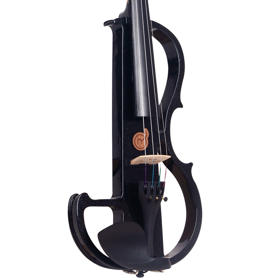 Biola Elektrik Violin 4/4 Merk Mandalika Warna Hitam Fullset Hardcase