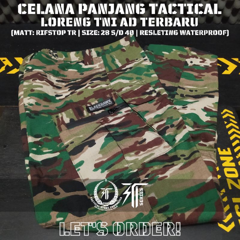 Celana Panjang Tactical Loreng NKRI - Celana Loreng TNI AD Terbaru