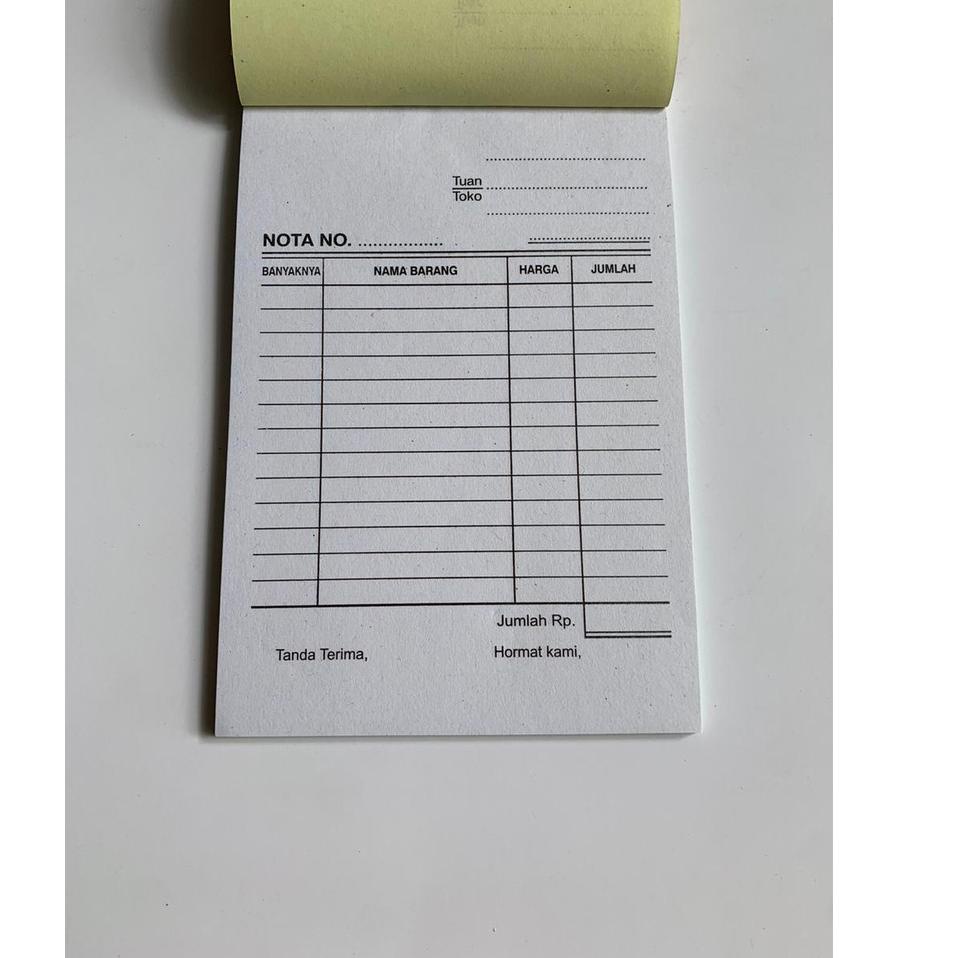

Sekarang Ada Nota Kontan 2 Ply NCR, Nota Kecil, Paket 10 Buku, Berat 550 Gram