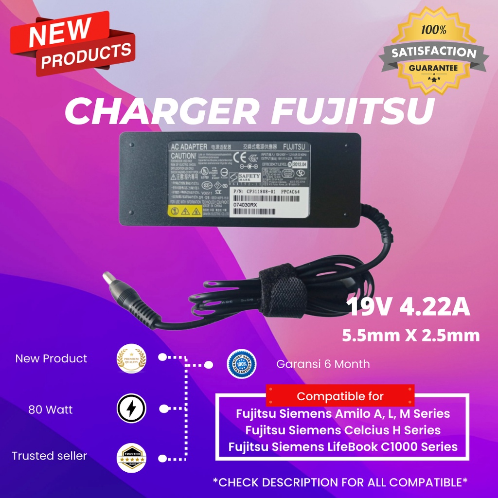 ADAPTOR Charger Laptop FUJITSU 19V 4.22A