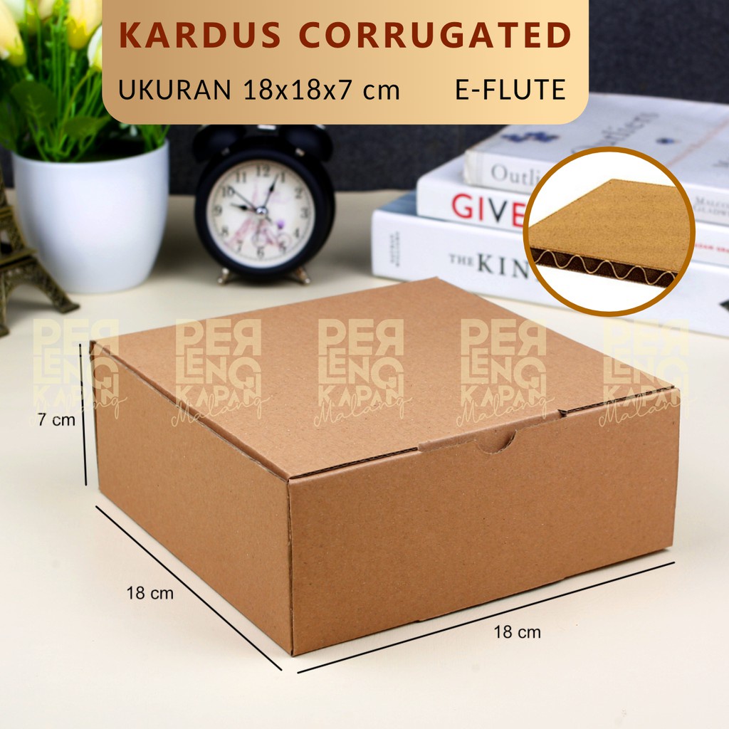 

Kardus Corrugated 18x18x7 CM | Die Cut | Kotak Karton | Box Packing Souvenir Pizza