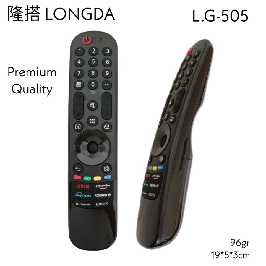 Remote Pengganti untuk Smart TV Android LG MR21GA LONGDA 505