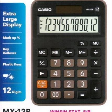 

Kalkulator Casio Mz-12s 12 ANGKA