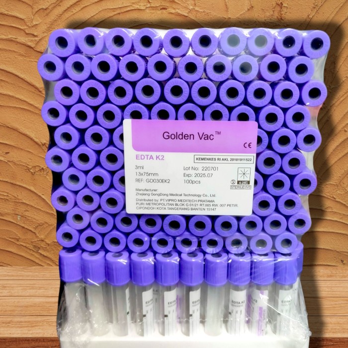 VACCUM TUBE EDTA K2 3ML GLASS