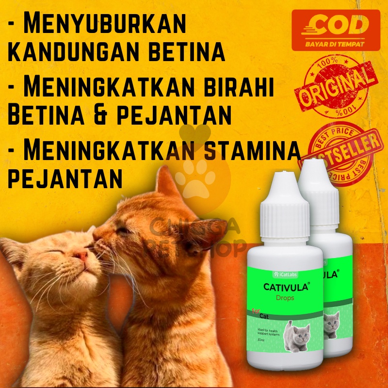 Cativula - Obat / Vitamin / Vit Birahi Kawin Perangsang Kesehatan Imun Untuk Kucing Dewasa Peliharaa