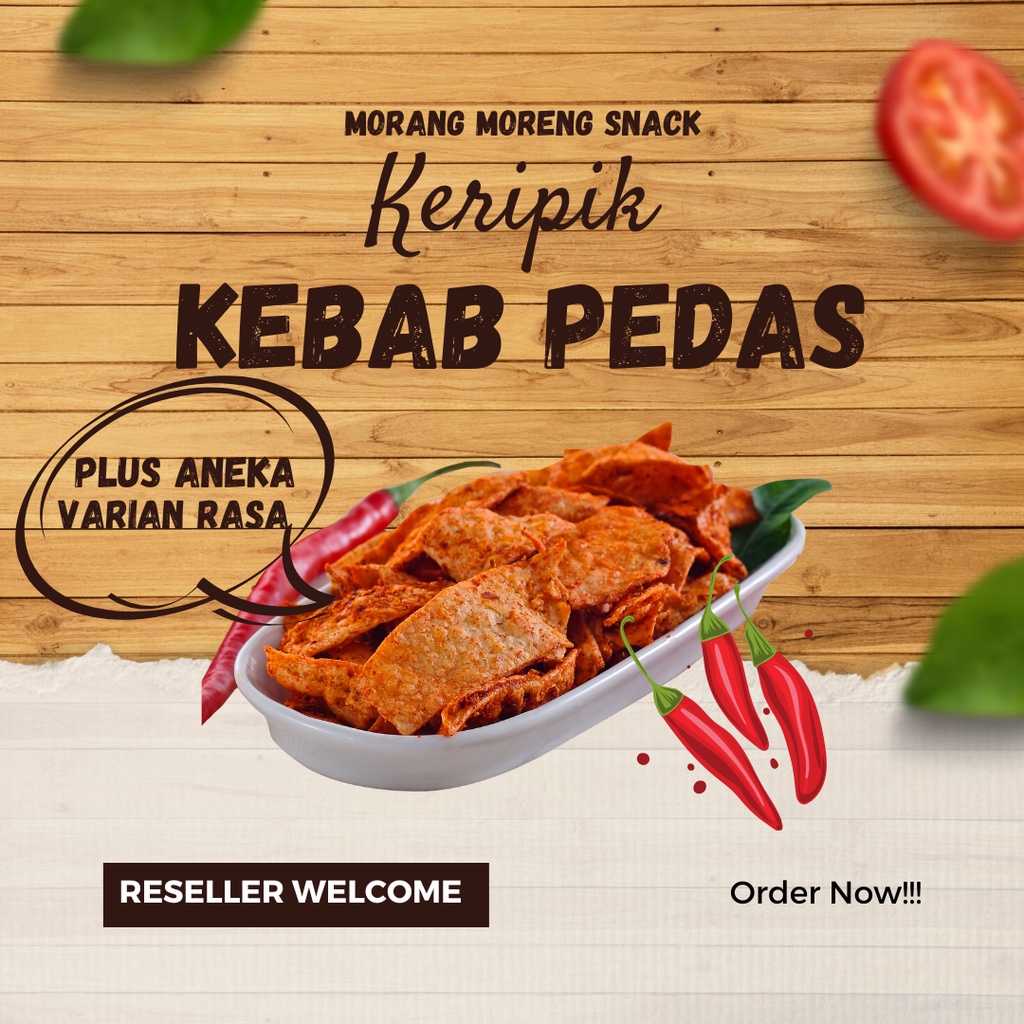 

Kripik Kebab Pedas 1Kg Morang Moreng / Keripik Tortilla Kulit Kebab Aneka Rasa