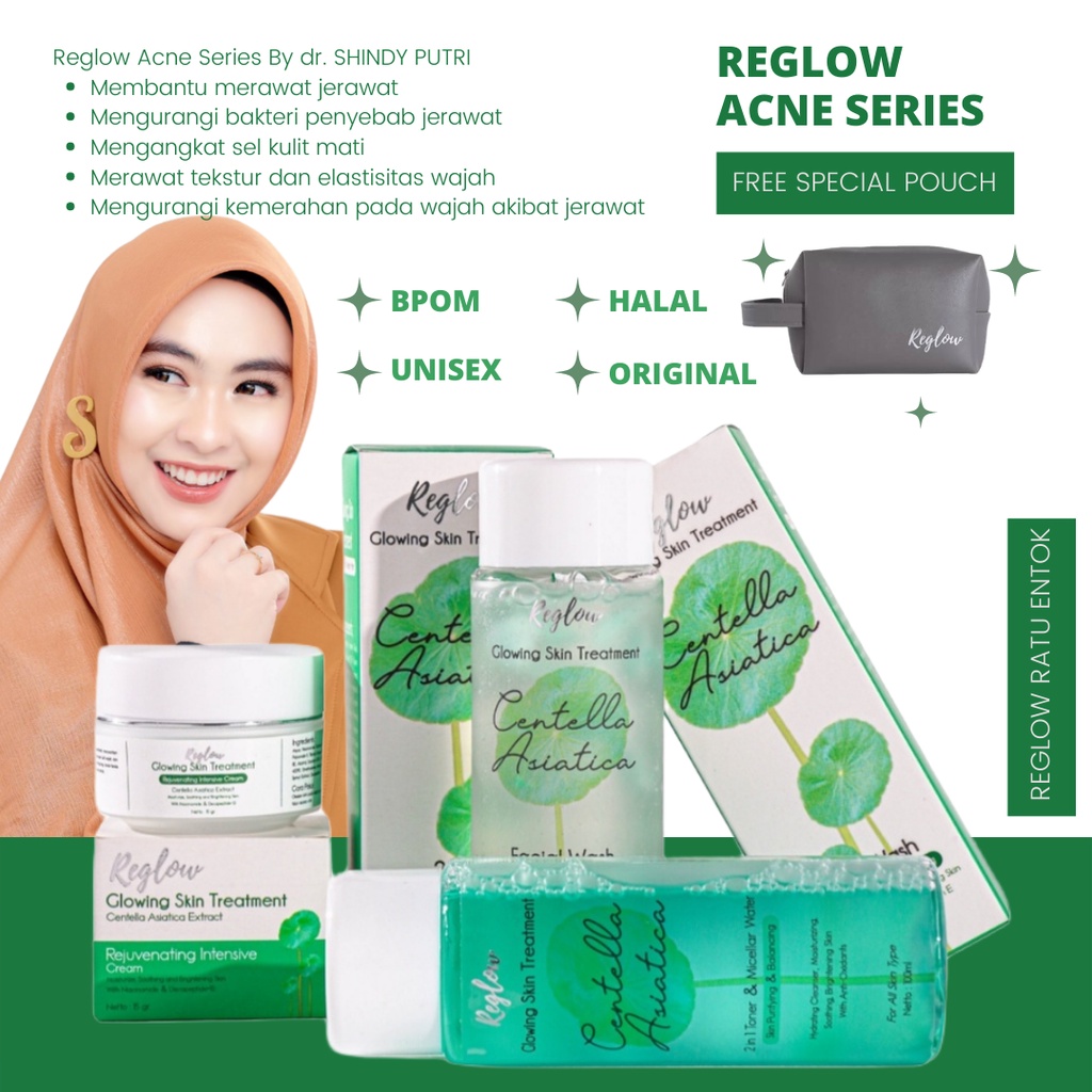 Facial Wash Reglow Sabun Wajah BPOM Perawatan Muka Berjerawat Berminyak Penghilang Bekas Jerawat Fle