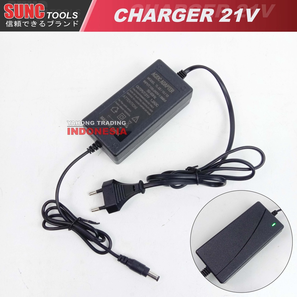 Adapter / Charger 21V Adaptor Mesin Bor Impact Gerinda