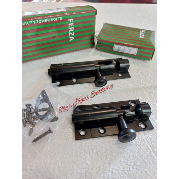 Grendel Slot Pintu Jendela 2&quot; 3&quot; Hitam Black Ferza/Grendel Slot Pintu Jendela Ferza