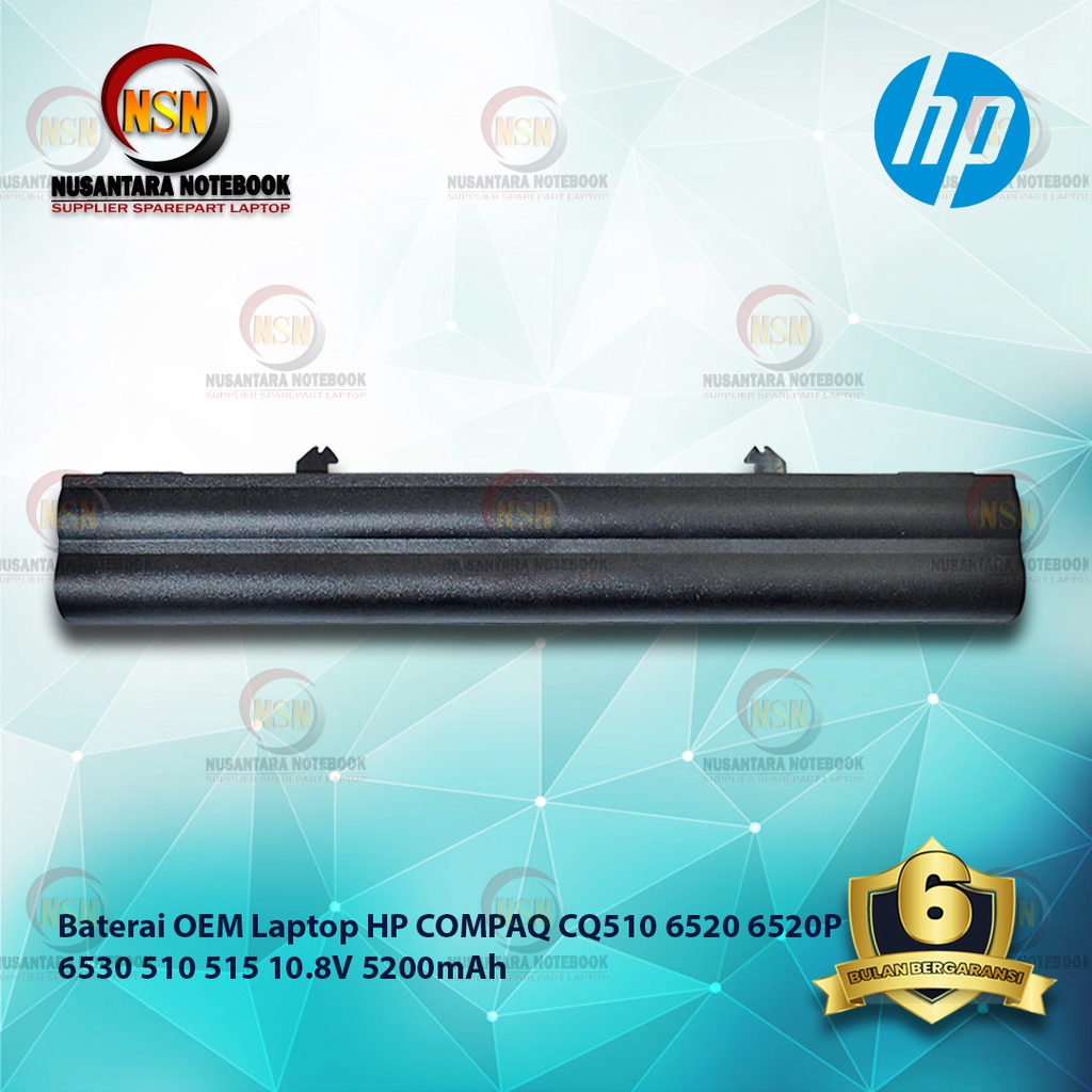 Baterai Laptop HP COMPAQ OEM CQ510 6520 6520P 6530 510 515 10.8V 5200mAh