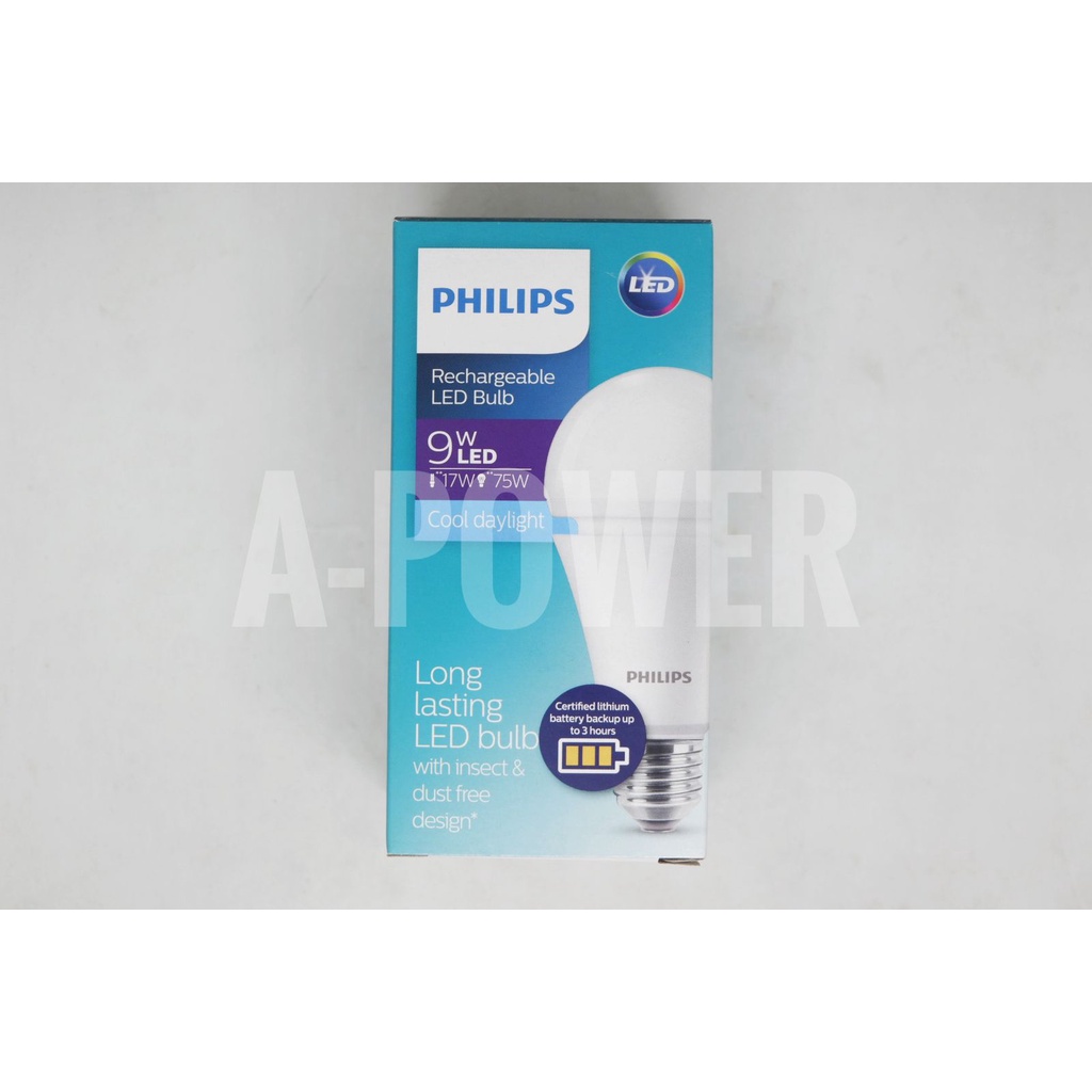 Philips - Lampu LED Bulb/Bohlam Emergency 9W (Putih)