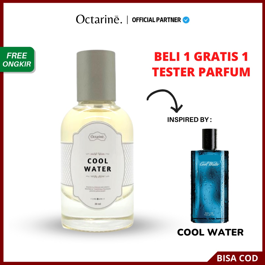 Parfum Pria Tahan Lama Aroma Fresh, Elegant by Octarine - Inspired by COOL WATER | Parfume Farfum Perfume Minyak Wangi Cewek Cowok Murah Original