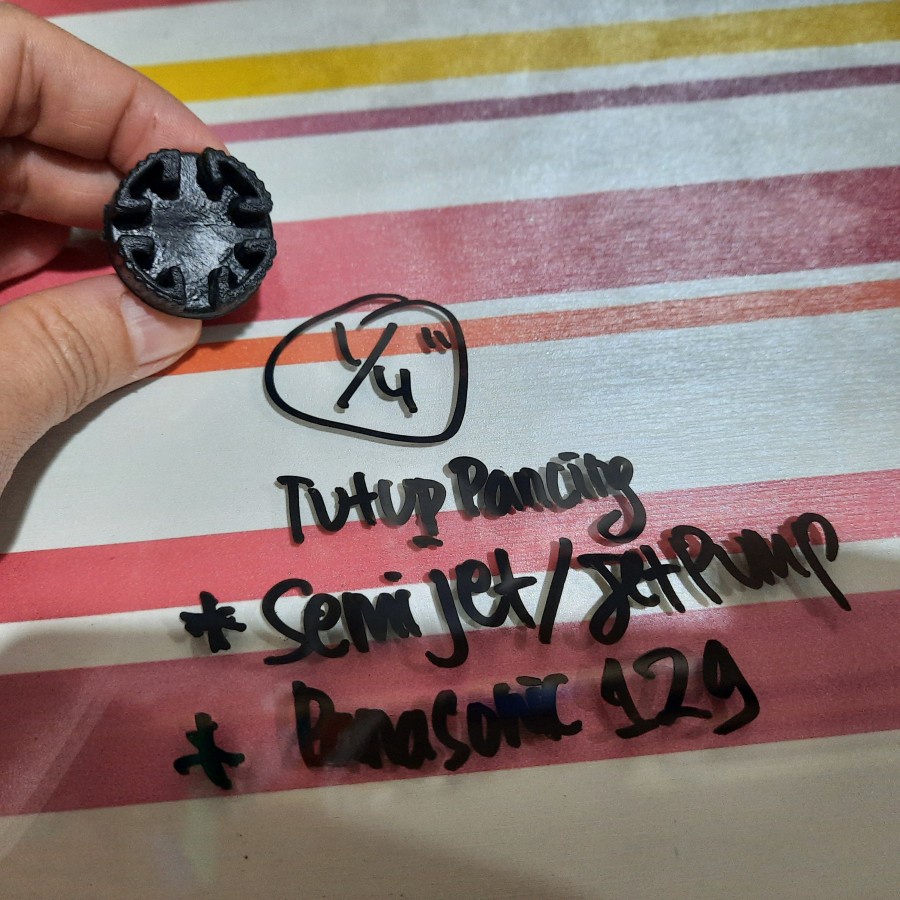 tutup pancingan pompa air semi jet/ jet pump/ panasonic 129 1/4"