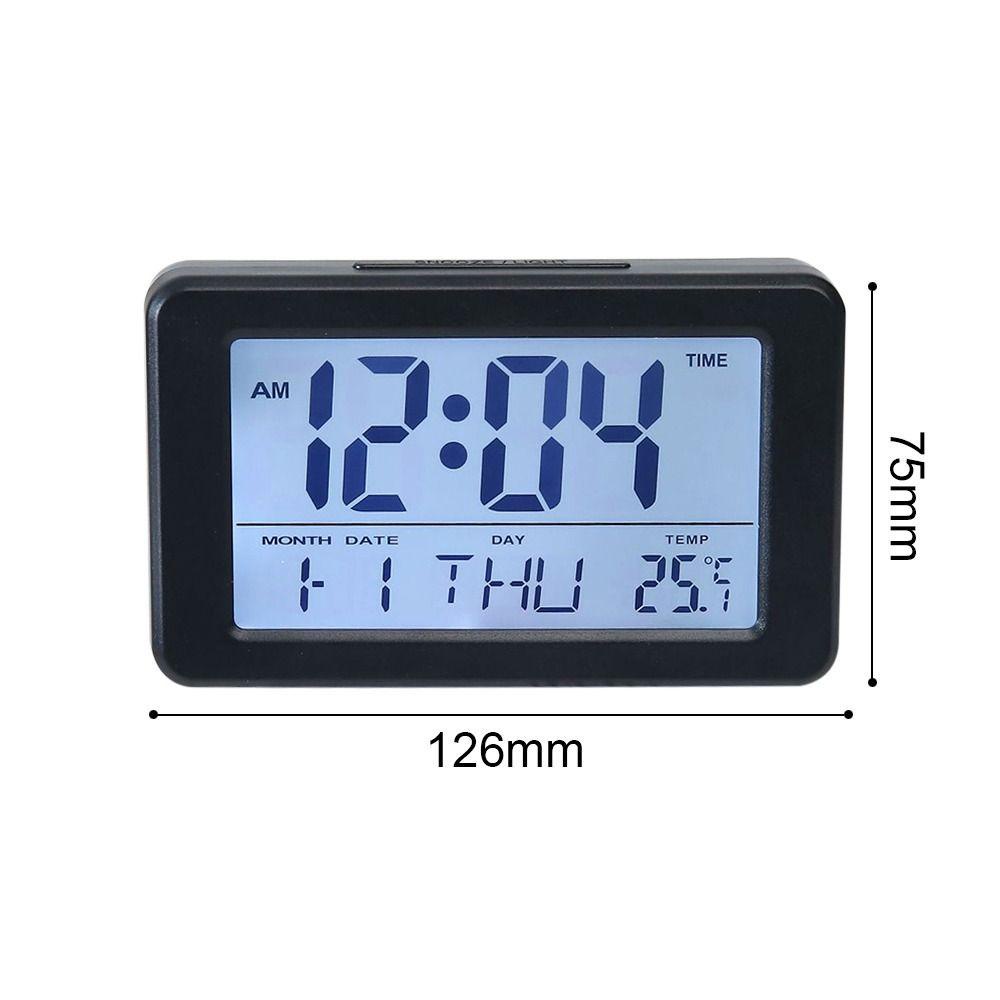 Populer Jam Alarm Digital Creative Backlight Suhu Jam Angka Kalender