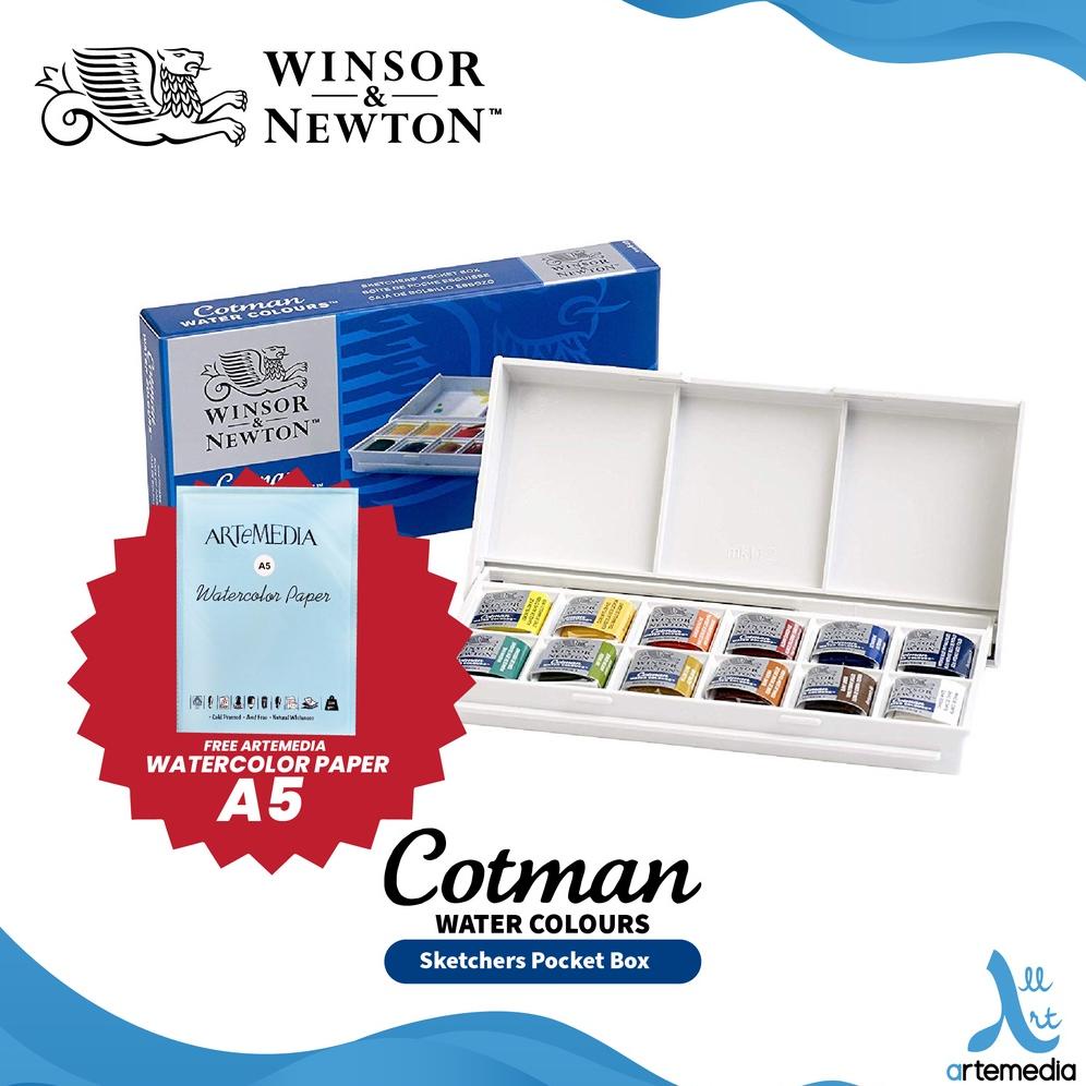 

BISA COD Cat Air Winsor & Newton Cotman 12 Half Pan Sketchers Pocket Watercolor Set