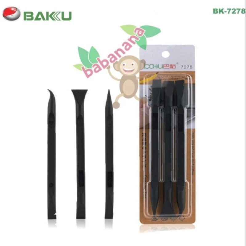 Baku BK-7278 3 in 1 Alat Pembuka Handphone Pencongkel Spudger Plastik