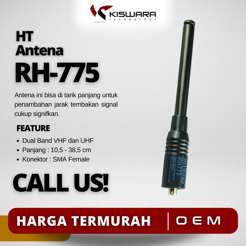 Antena HT Diamond RH-775 SMA-F 144-430 MHz Dual Band KiswaraBandung