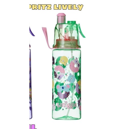 Smiggle Bottle spray green botol minum semprot